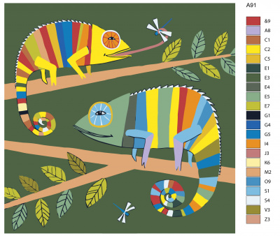 Картина по номерам, 72 x 72, A91