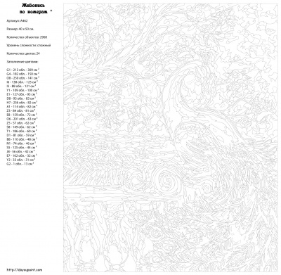 Картина по номерам, 40 x 50, A462