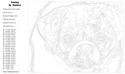 Картина по номерам, 30 x 40, ets544-3-3040