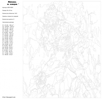 Картина по номерам, 40 x 50, ARTH-MDV