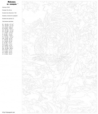 Картина по номерам, 40 x 60, A369