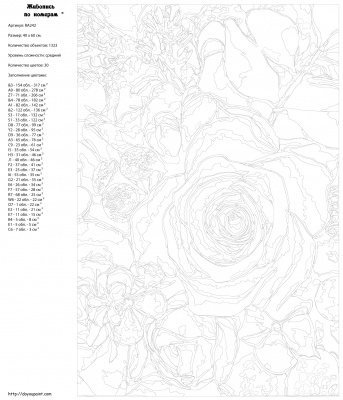 Картина по номерам, 40 x 60, RA242