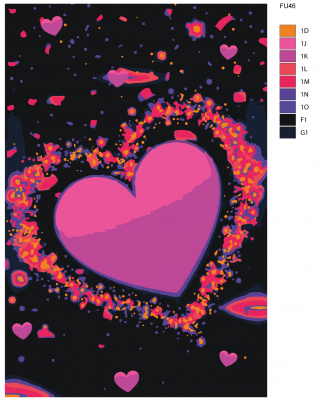 Картина по номерам, 48 x 72, FU46