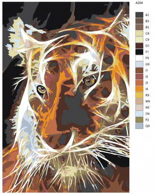 Картина по номерам, 72 x 108, A204