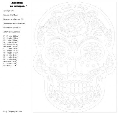 Картина по номерам, 30 x 40, CP03