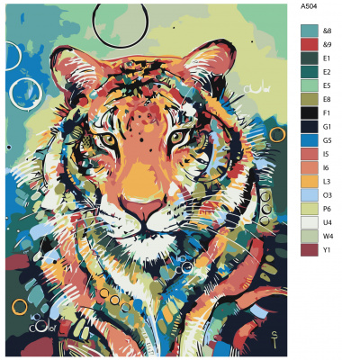 Картина по номерам, 72 x 90, A504