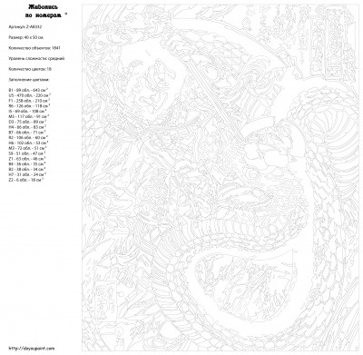 Картина по номерам, 40 x 50, Z-AB332