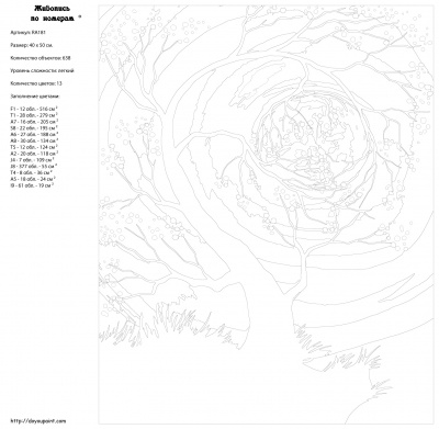Картина по номерам, 40 x 50, RA181