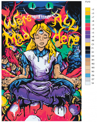 Картина по номерам, 60 x 90, FU10