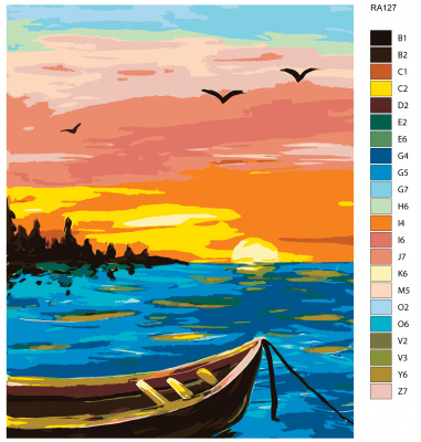 Картина по номерам, 72 x 90, RA127