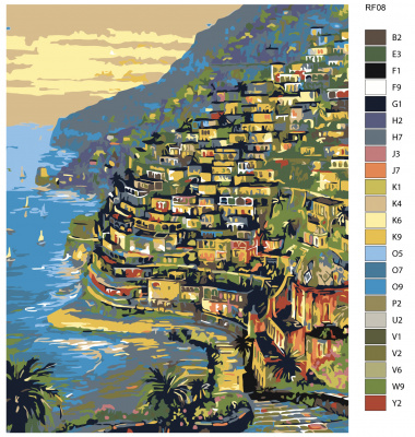 Картина по номерам, 72 x 90, RF08