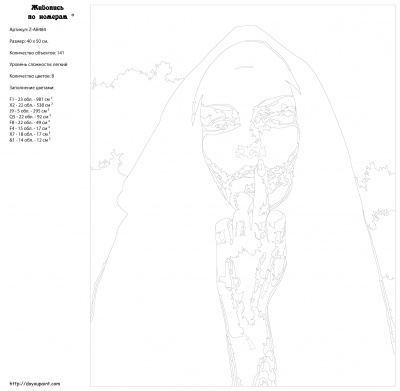 Картина по номерам, 40 x 50, Z-AB484