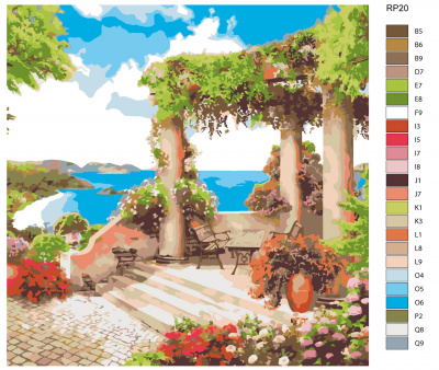 Картина по номерам, 60 x 60, RP20