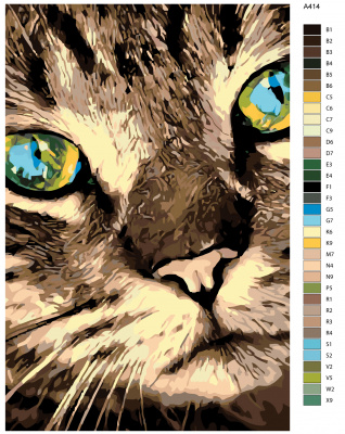 Картина по номерам, 48 x 72, A414