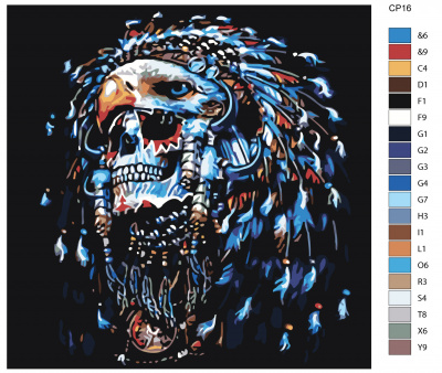 Картина по номерам, 72 x 72, CP16