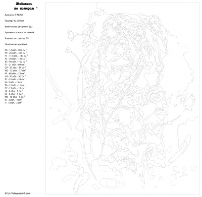 Картина по номерам, 40 x 50, Z-AB203