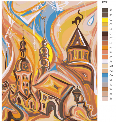 Картина по номерам, 48 x 60, LV02