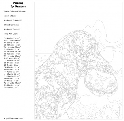 Картина по номерам, 30 x 40, ets475-8-3040