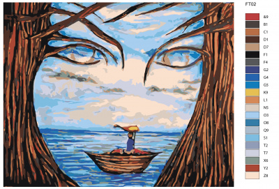 Картина по номерам, 80 x 100, FT02