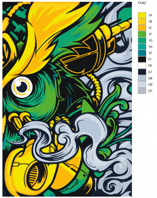 Картина по номерам, 60 x 90, FU42
