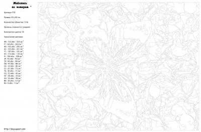 Картина по номерам, 40 x 50, F58