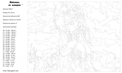 Картина по номерам, 30 x 40, RA017