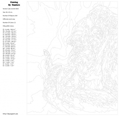 Картина по номерам, 40 x 50, ets550-40501