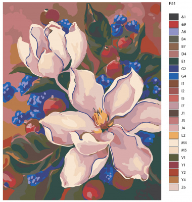 Картина по номерам, 72 x 90, F51