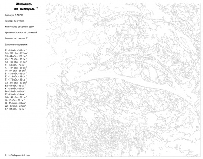 Картина по номерам, 40 x 40, Z-AB726