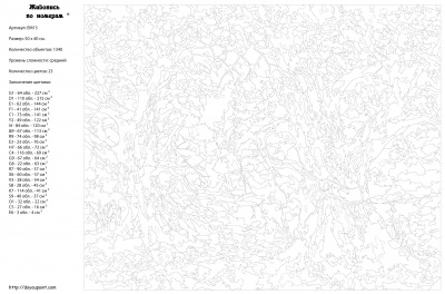 Картина по номерам, 40 x 50, EM15