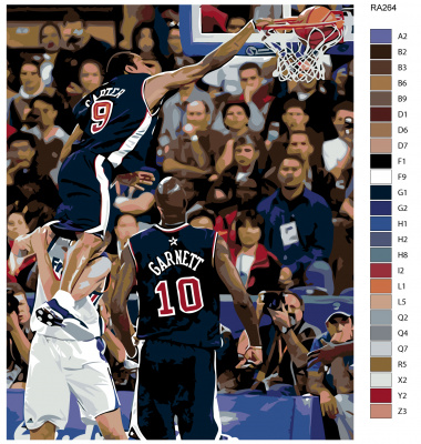 Картина по номерам, 72 x 90, RA264