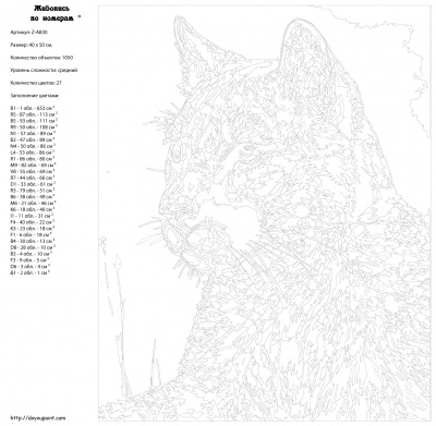 Картина по номерам, 40 x 50, Z-AB30