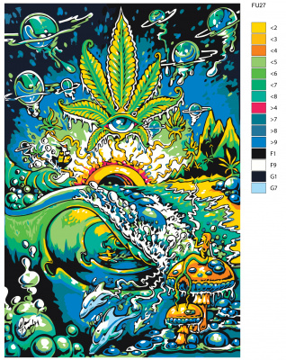 Картина по номерам, 48 x 72, FU27