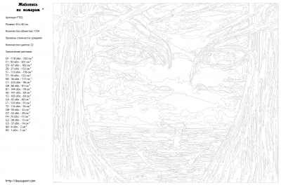 Картина по номерам, 40 x 50, FT02