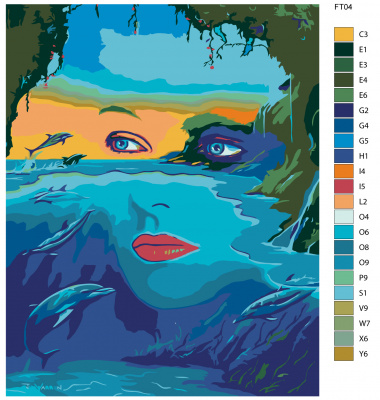 Картина по номерам, 60 x 75, FT04