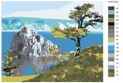 Картина по номерам, 48 x 60, AYAY-3333
