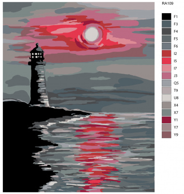 Картина по номерам, 72 x 90, RA109
