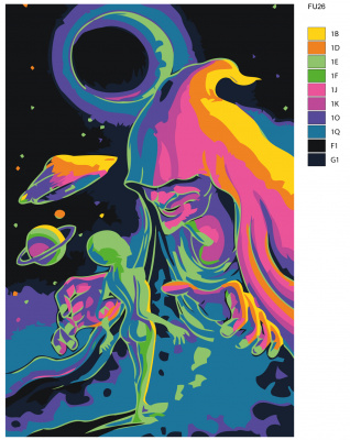 Картина по номерам, 60 x 90, FU26
