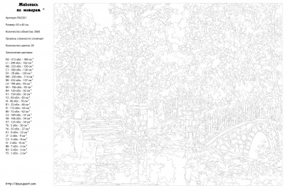 Картина по номерам, 40 x 50, RA226