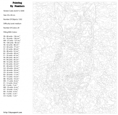 Картина по номерам, 30 x 40, ets357-2-3040