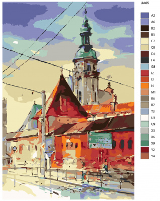 Картина по номерам, 80 x 120, UA05