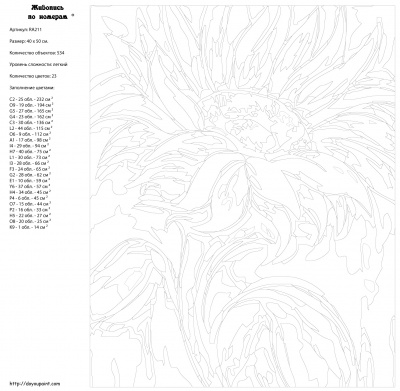 Картина по номерам, 40 x 50, RA211