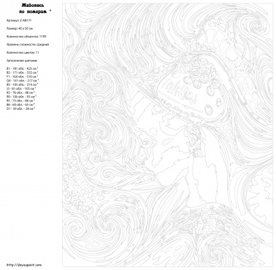 Картина по номерам, 40 x 50, Z-AB171