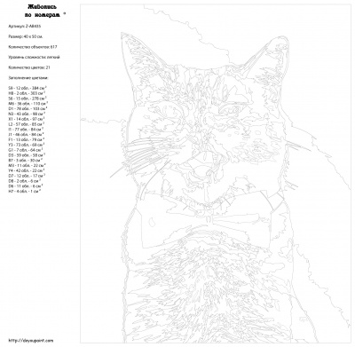 Картина по номерам, 40 x 50, Z-AB435