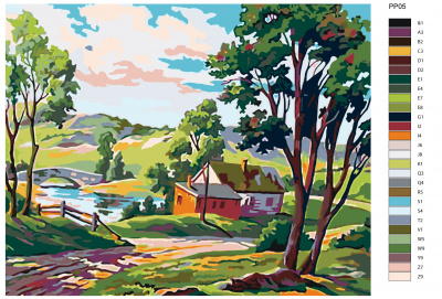 Картина по номерам, 72 x 90, PP05