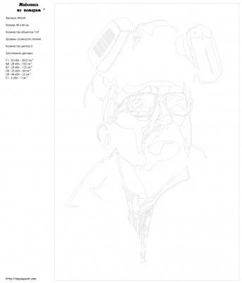 Картина по номерам, 40 x 60, RA320