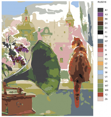 Картина по номерам, 60 x 75, RUS018