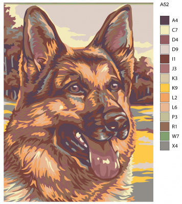 Картина по номерам, 75 x 100, A52