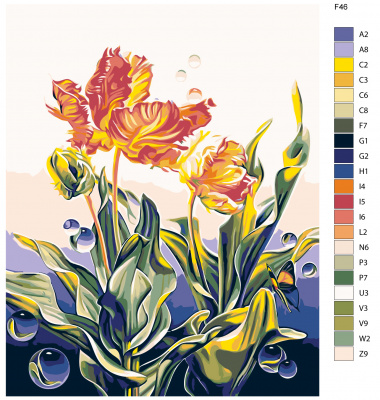 Картина по номерам, 80 x 100, F46