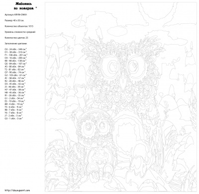 Картина по номерам, 30 x 40, KRYM-OW02